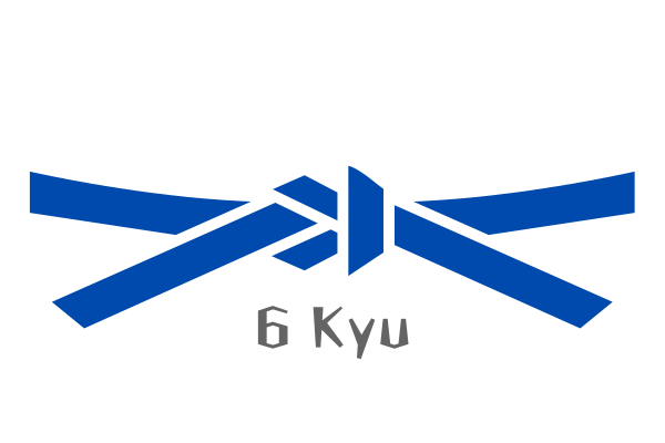 Cinta de karate sexto kyu